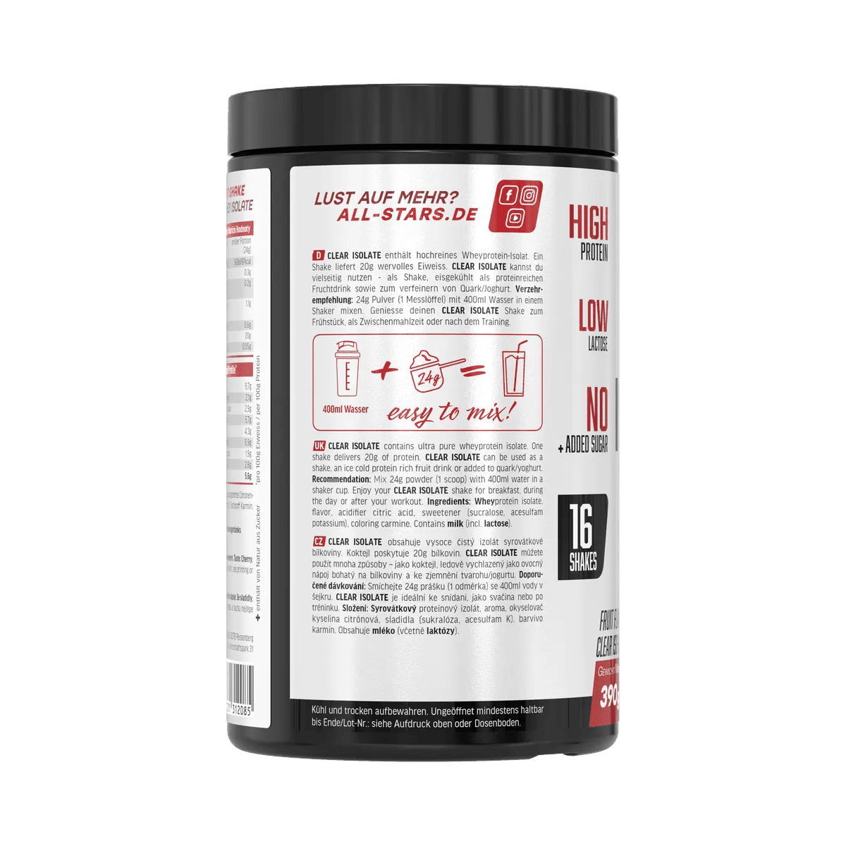 Clear Isolate Whey Protein 390g - MANIAC Nutrition