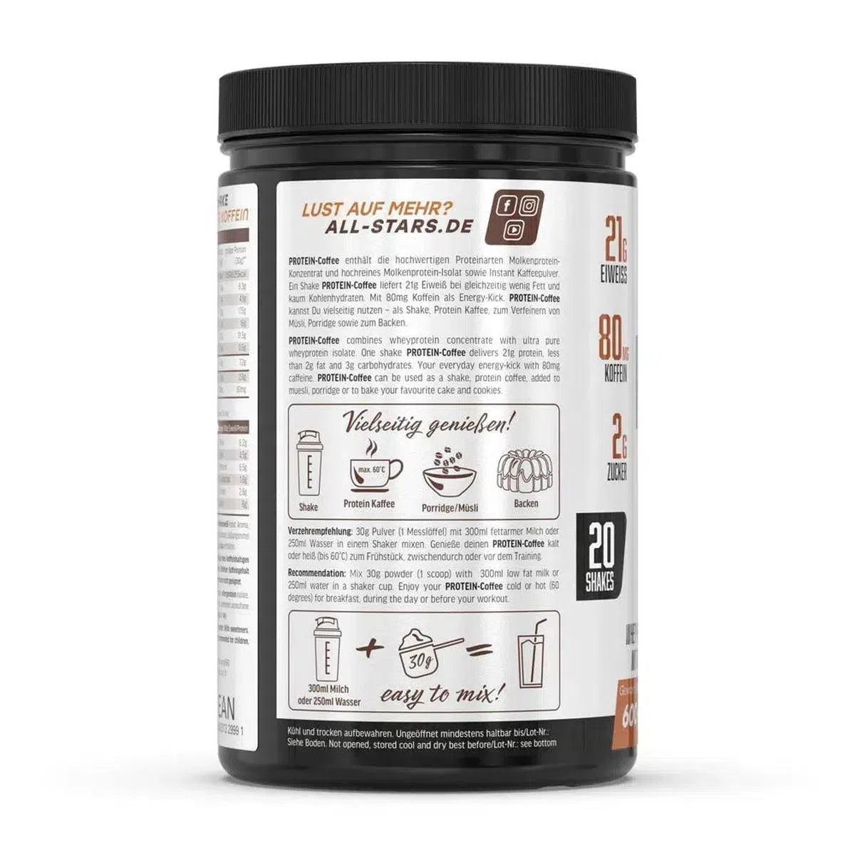 Protein Coffee 600g Dose - MANIAC Nutrition