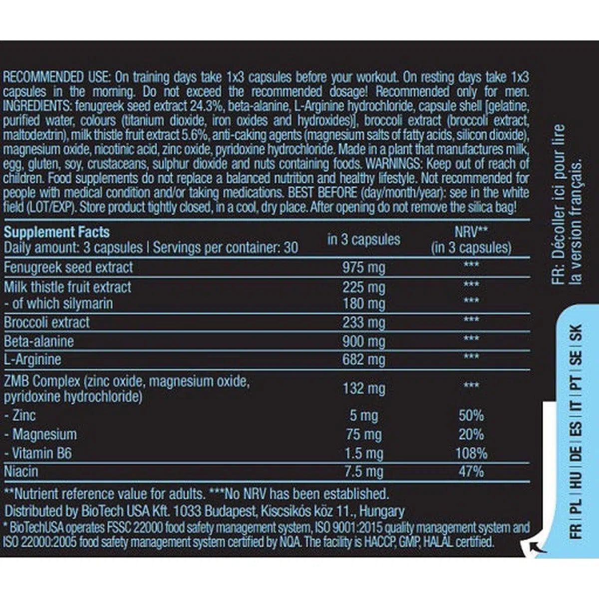 Black Test 90 Kapsel - MANIAC Nutrition