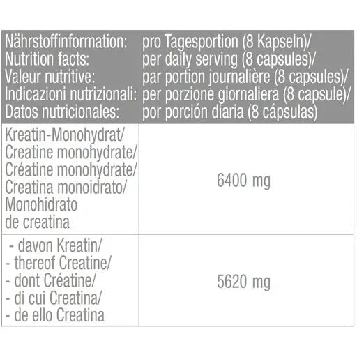 100% pure Creatine 240 Kapseln - MANIAC Nutrition