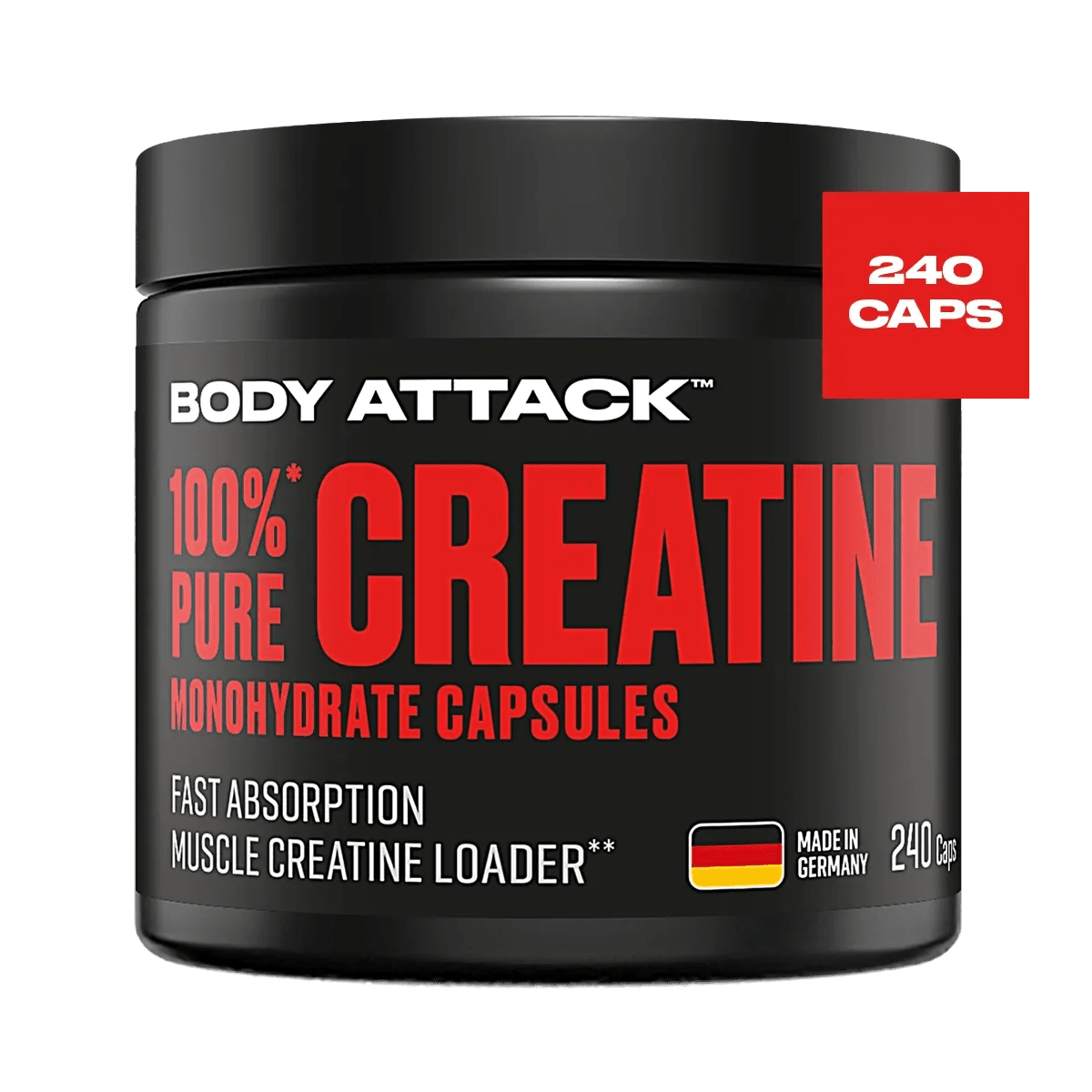 100% pure Creatine 240 Kapseln - MANIAC Nutrition