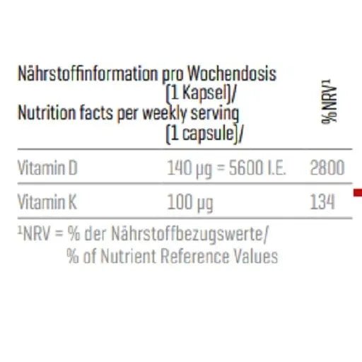 Vitamin D3+K2 120 caps - MANIAC Nutrition