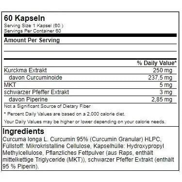 Curcumin Plus 60 Kapsel - MANIAC Nutrition