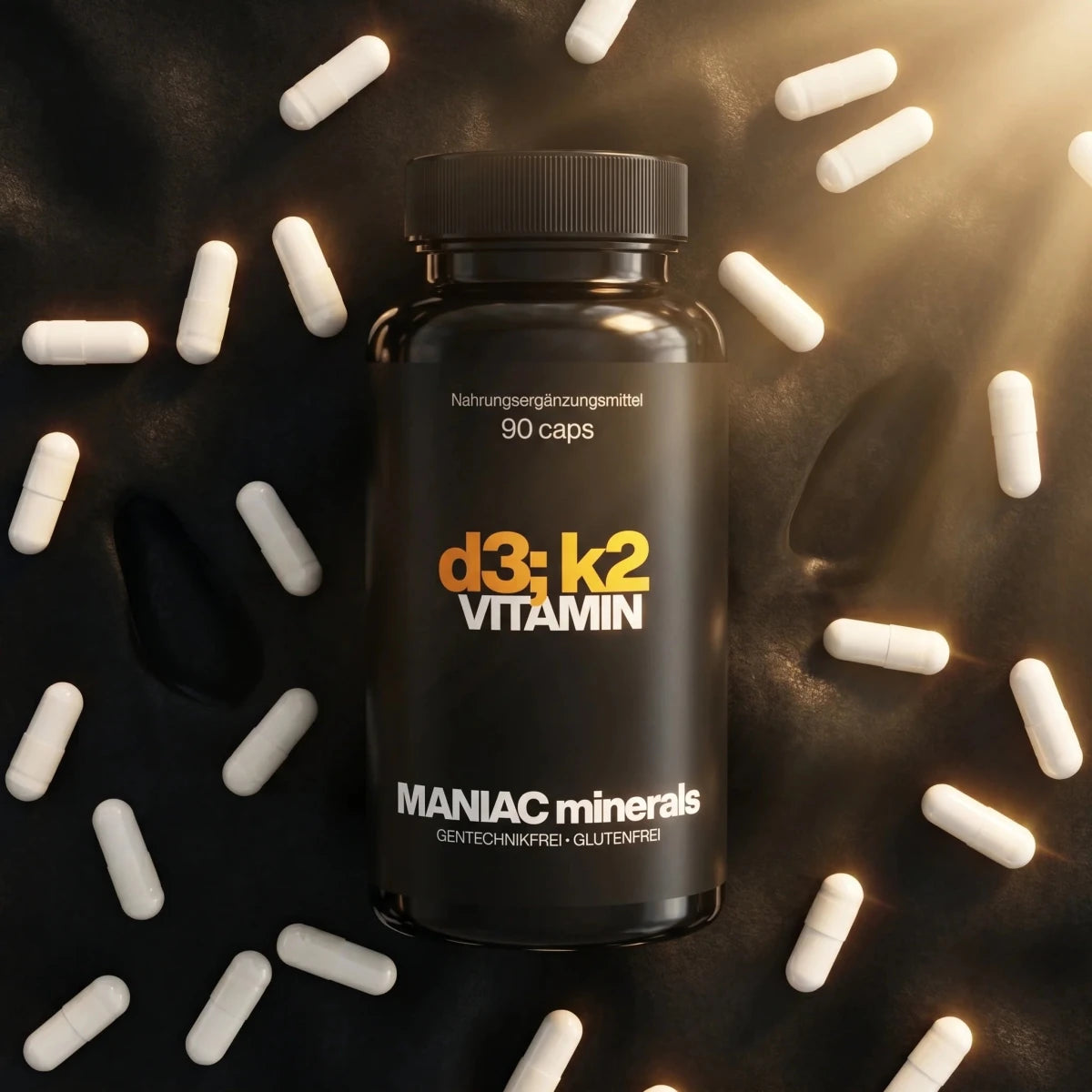Vitamin D3+K2 90 Kapseln - MANIAC Nutrition