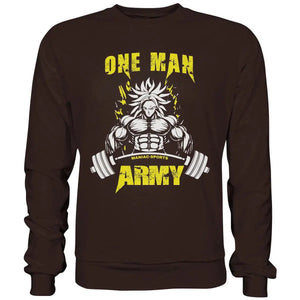 One Man Army Sweatshirt-Sweatshirts-maniac-sports-Hot Chocolate-S-Maniac-Sports