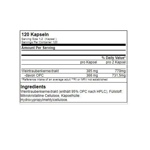 OPC 95 Anti - Ox 120 Kaps. - MANIAC Nutrition