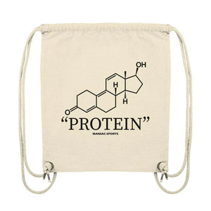 "PROTEIN" Gym-Bag-Taschen-maniac-sports-Natural-ca. 38x42-Maniac-Sports