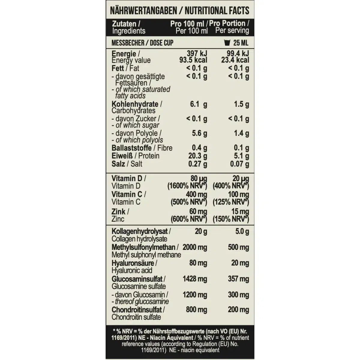 Collagen for Joints Fortigel 500 ml Pineapple - MANIAC Nutrition