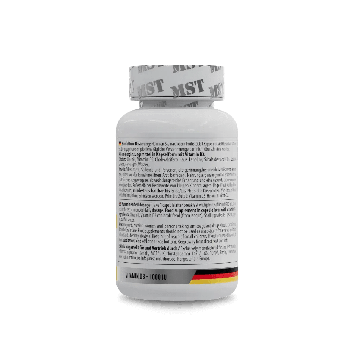 D3 1000 IU 100 Softgels - MANIAC Nutrition