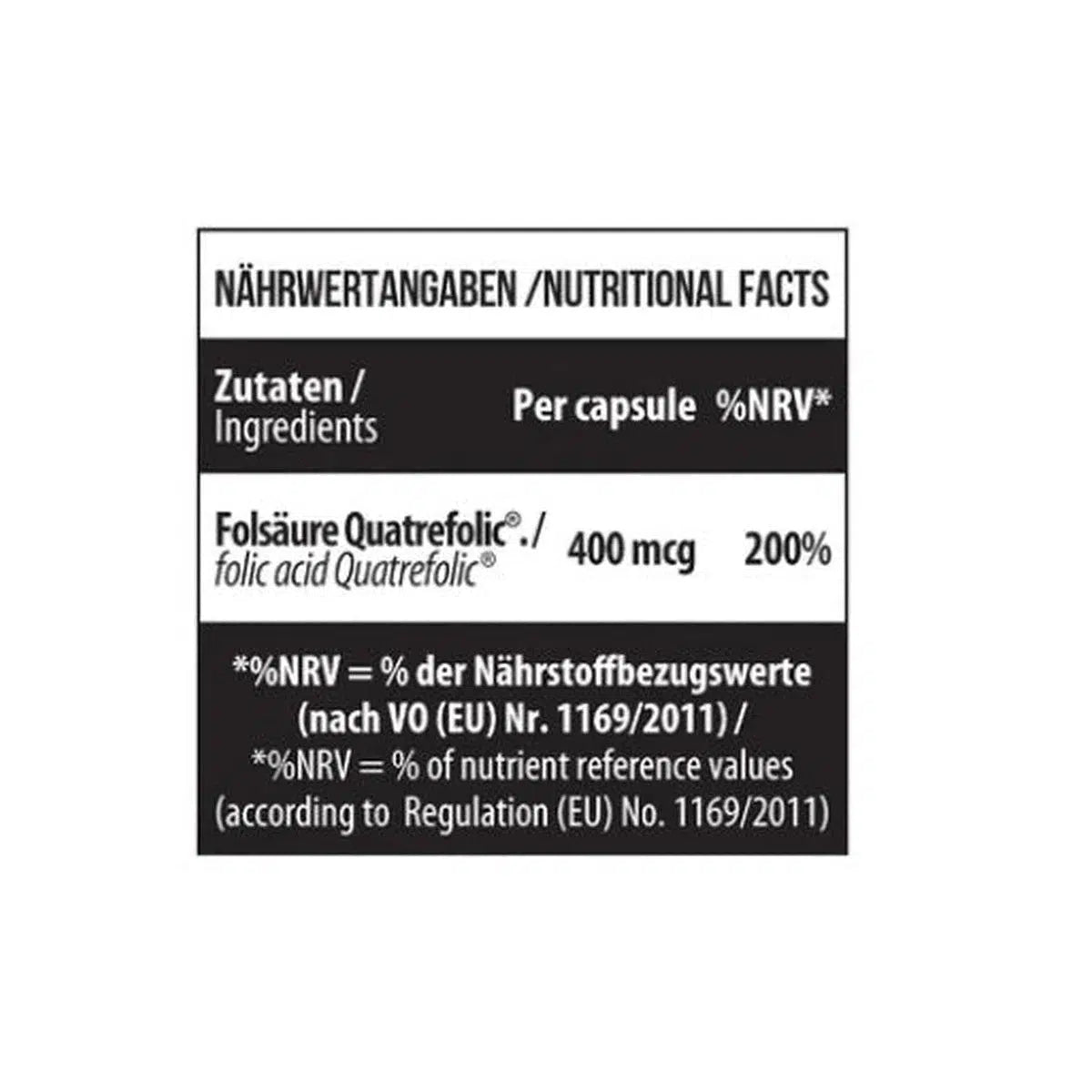 Folate 400 Quatrefolic 90 Kapseln - MANIAC Nutrition