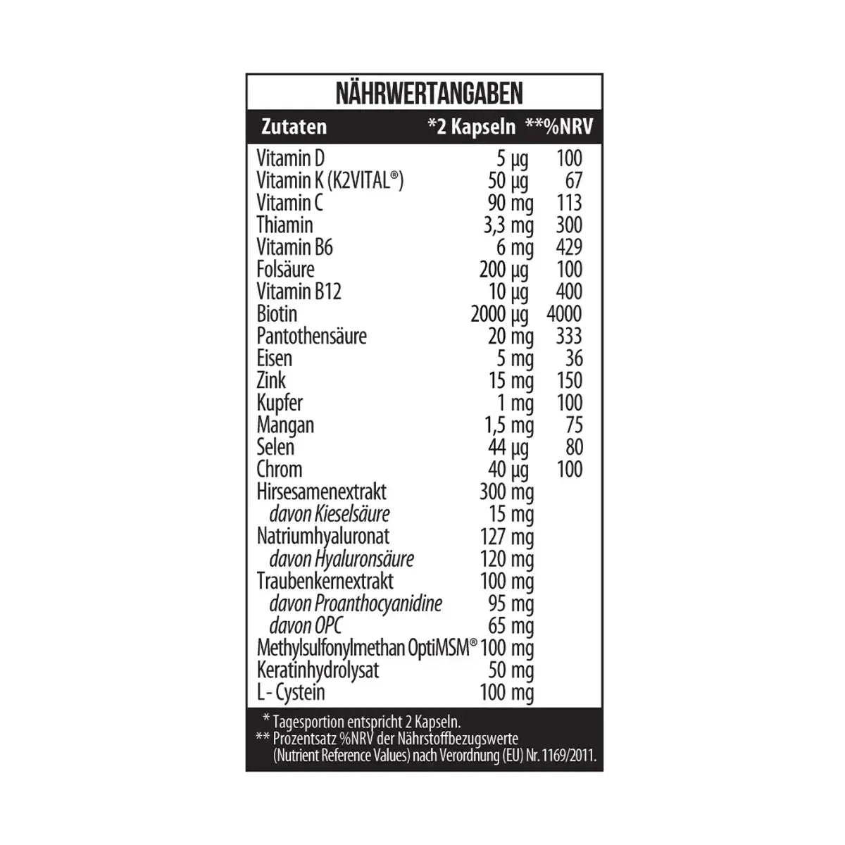 Hair Advanced Formula 60 Kapseln - MANIAC Nutrition