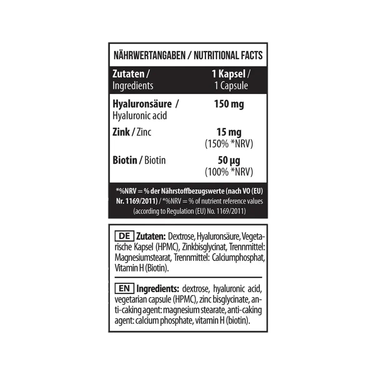Hyaluronic Acid 150 mg + Biotin 90 Tabl. - MANIAC Nutrition