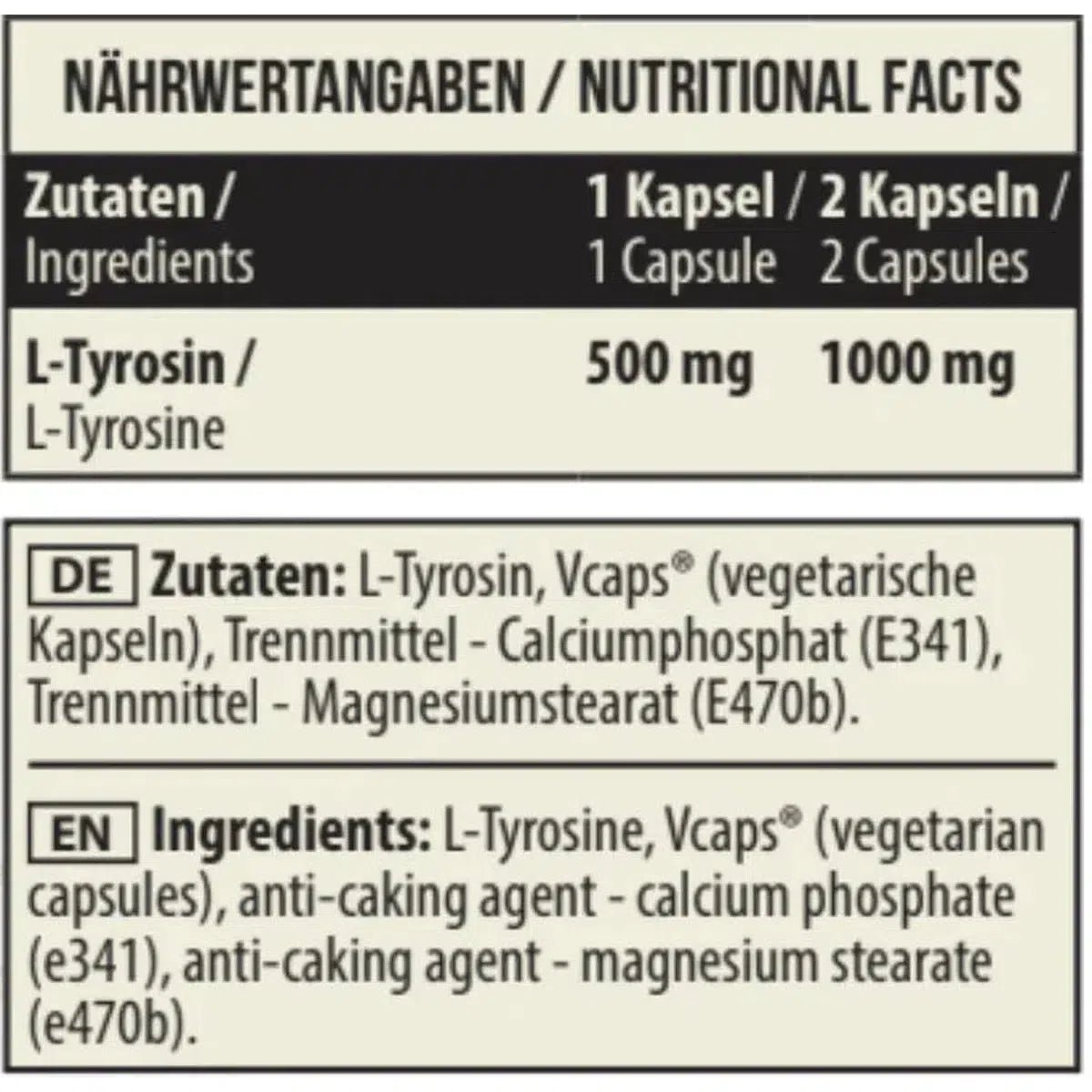 L - Tyrosine 1000 90 Tabl. - MANIAC Nutrition