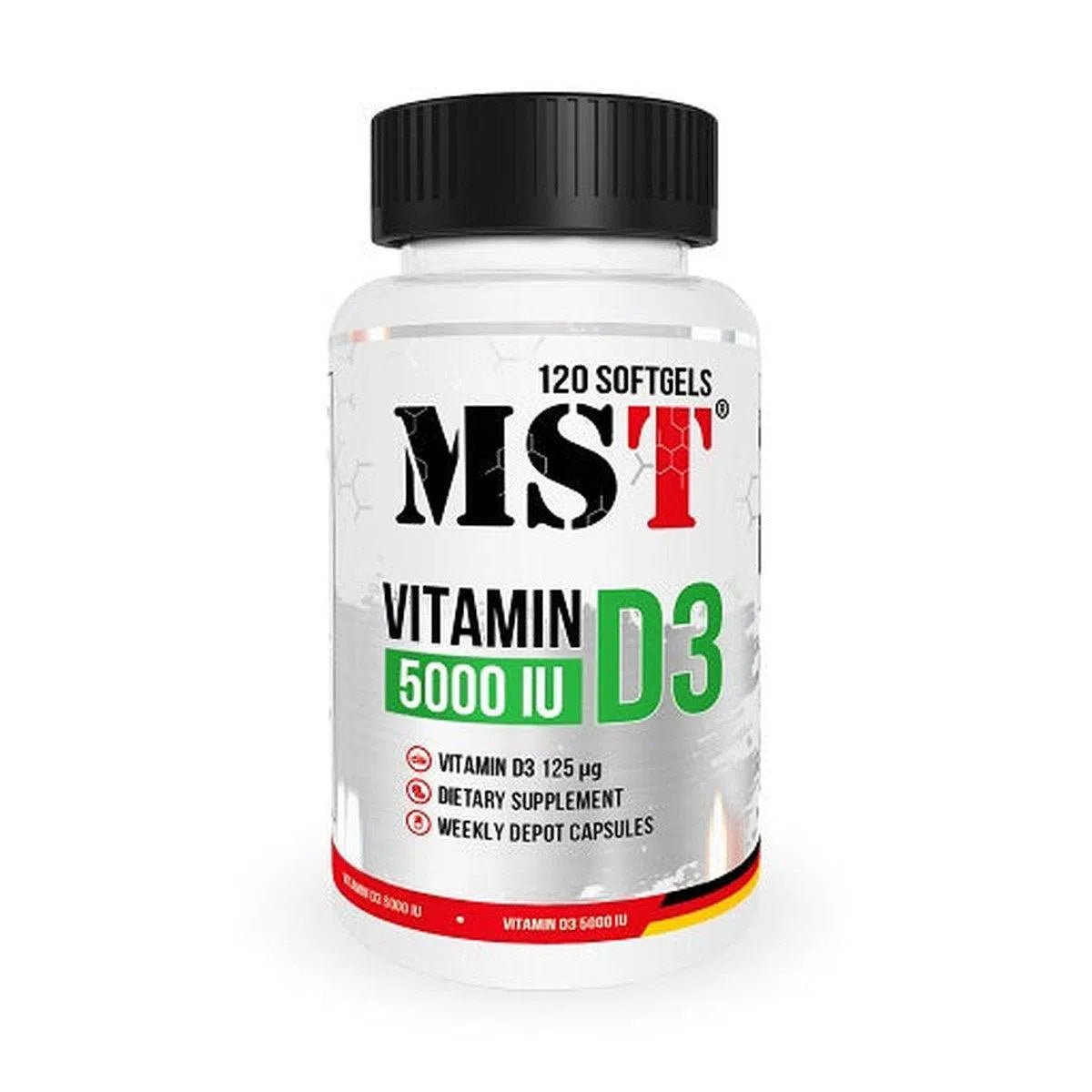 Vitamin D3 5000IU 120 Softgels - MANIAC Nutrition