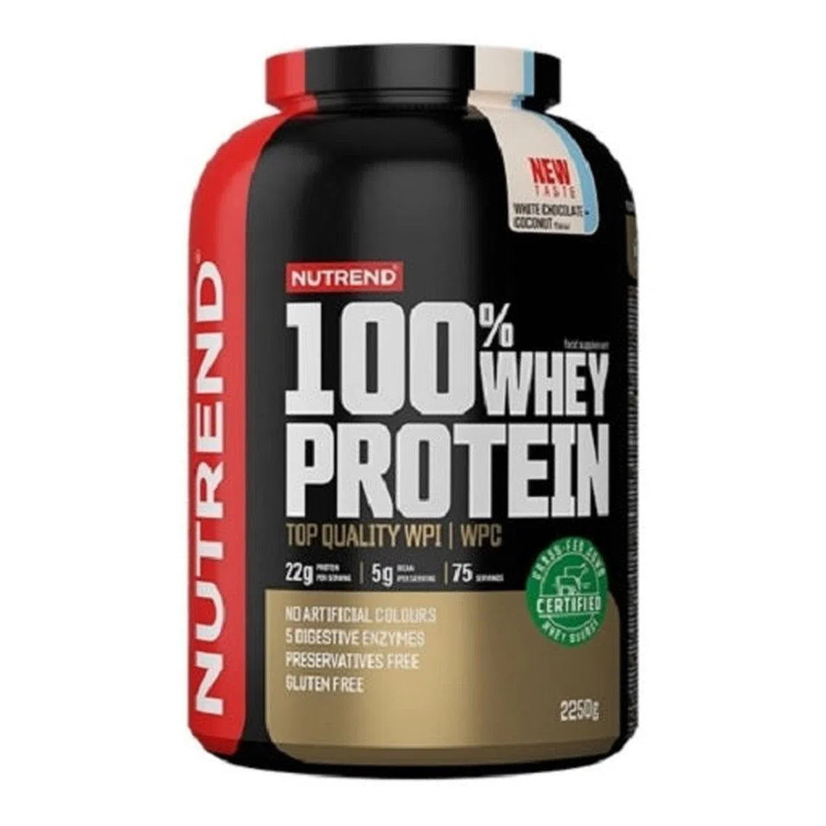 100% Whey Protein 2250g-Whey Protein-NUTREND-Cookies & Cream-Maniac-Sports