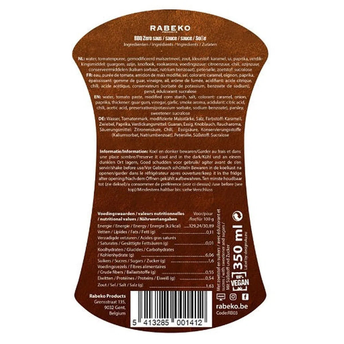 Sauce Zero 350ml-Low Carb Lebensmittel-Rabeko-BBQ-Maniac-Sports