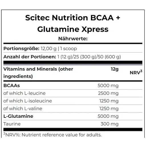 BCAA+ Glutamine Xpress 600g - MANIAC Nutrition